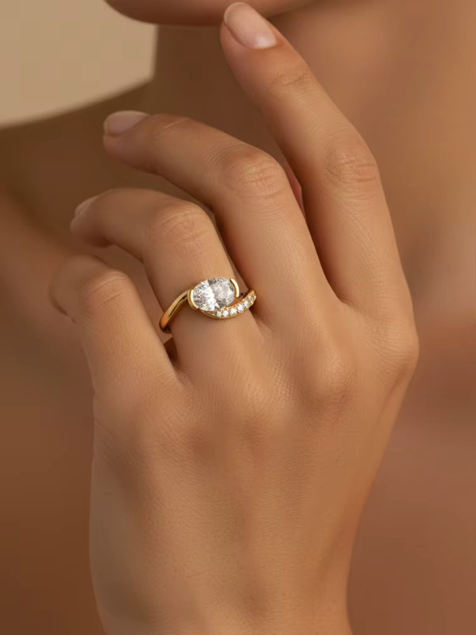 Ring 925 Silber, Zirkonia, Damen - Bild 1