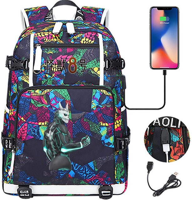 3-teiliges Schulrucksack-Set für Schüler aus Oxford-Stoff in Multicolour, B/T/H: 48 x 30 x 15 cm - Bild 1
