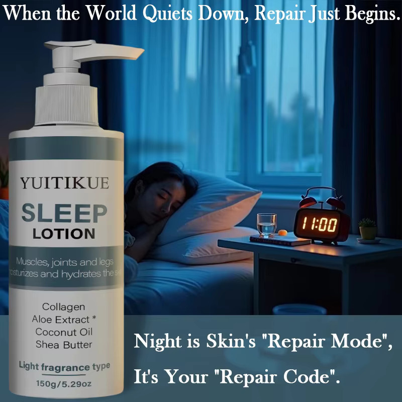 YUITIKUE Sleep Lotion Körperlotion, Kollagen & Aloe Vera, 150g, Unisex - Bild 3