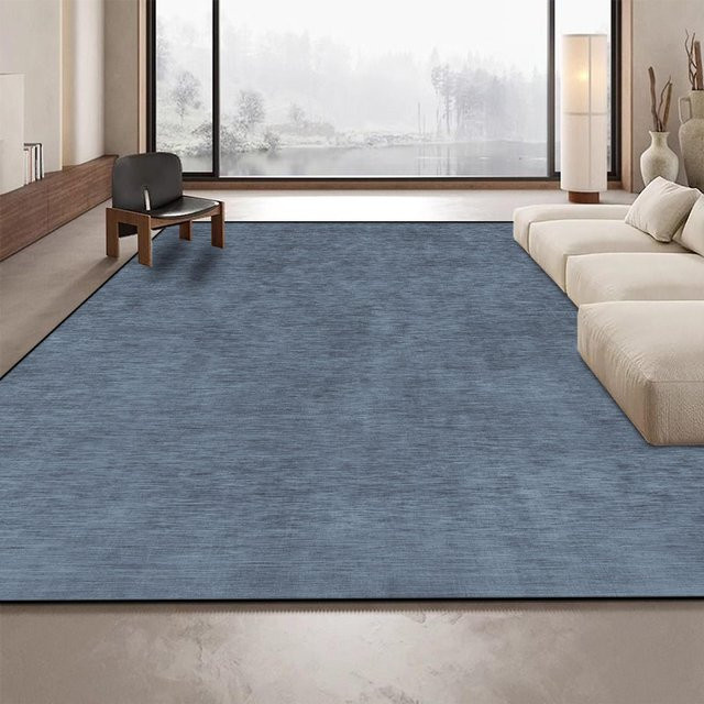 Karpetti Teppich für Wohnzimmer und Schlafzimmer mit abstraktem Design, blau, rutschfest und waschbar, B/T: 140 x 200 cm - Bild 1