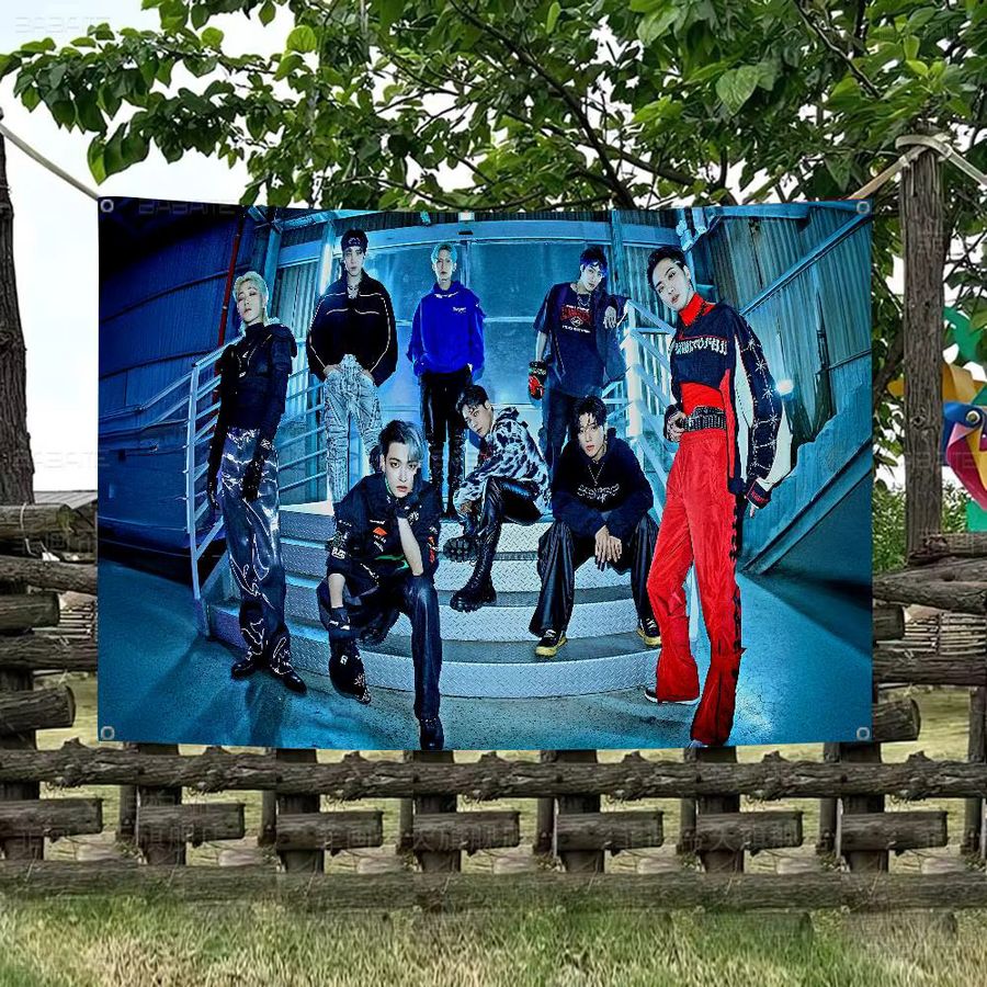 Potdemiel ATEEZ KPOP Party Banner mit Druckmuster in Multicolor als Geburtstagsparty-Dekoration - Bild 2