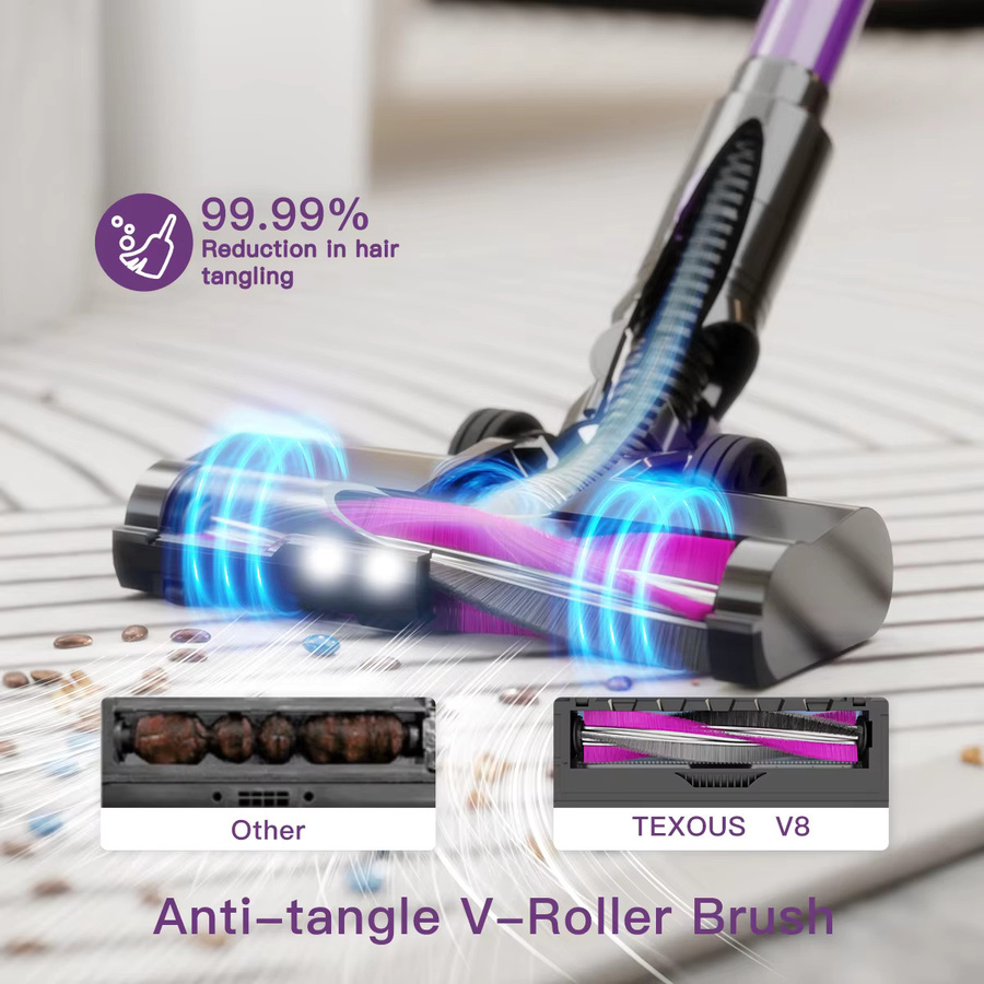 Lamzien Kabelloser Stabstaubsauger in Blau mit 45KPA Saugkraft, LED-Anzeige und 6-in-1 Funktion für Tierhaare, Teppiche und Autos - Bild 7
