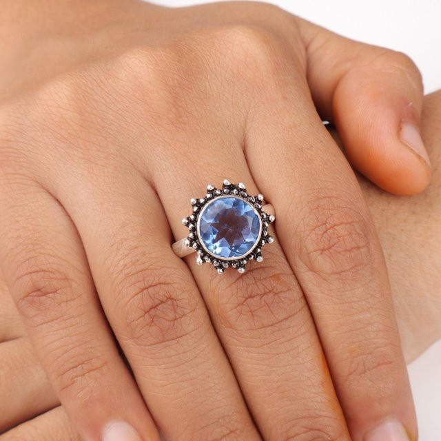 Vaibhav Gems & Jewels Ring, 925 Silber, Tansanit, Damen, 10.5 - Bild 1