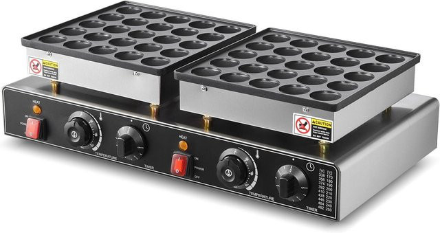 Kommerzieller Mini-Pfannkuchenmaker von Buying Solutions, 50 Stück Dorayaki-Backautomat mit Timer, Antihaftbeschichtung, Silber, 1800W - Bild 1