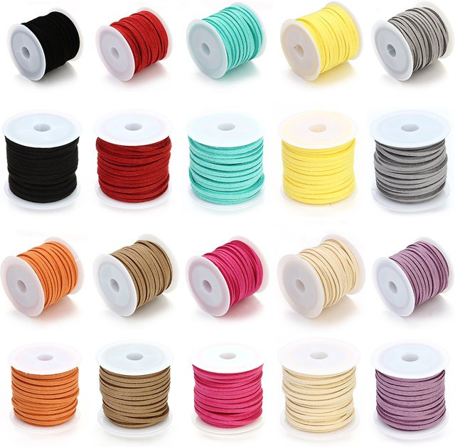 Louleur Schmuckzubehör, Koreanische Samt Faden Schnur, 2,7 mm, Bunt, Unisex - Bild 1