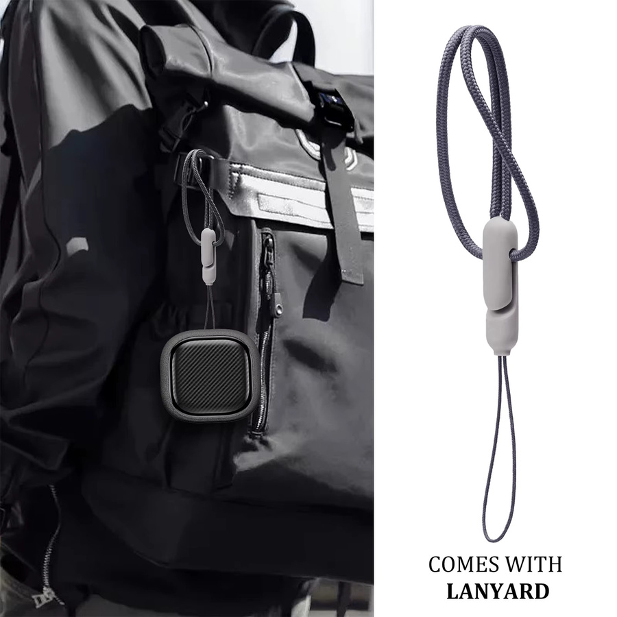 Vogue Fiber Stripe Schutzhülle mit Trageband für Samsung Galaxy Buds FE, Buds Pro, Buds2 Pro, Buds Live und Buds2 in Grün und Grau - Bild 3