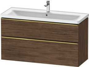 Duravit Waschtischunterschrank D-Neo in Braun Matt mit Türen und Schubladen, B/T/H: 118,4 x 45,2 x 62,5 cm - Bild 1