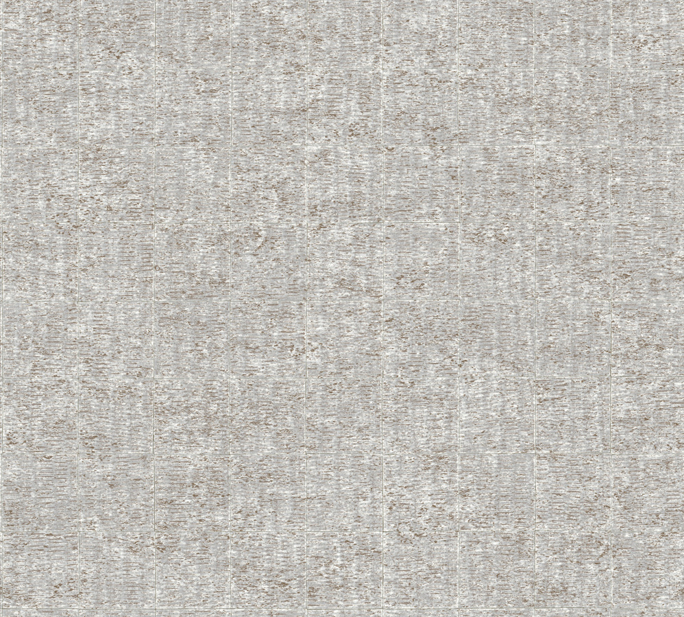 Élitis Tapete Mimbre Precioso Grau Kupfer mit geometrischem Abstract-Muster und Glanzeffekt - Bild 1