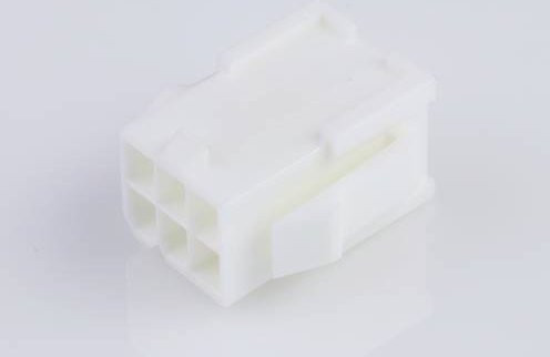 Molex Buchsengehäuse-Kabel 6-polig in Beige/Weiß mit 4,2 mm Rastermaß - Bild 1