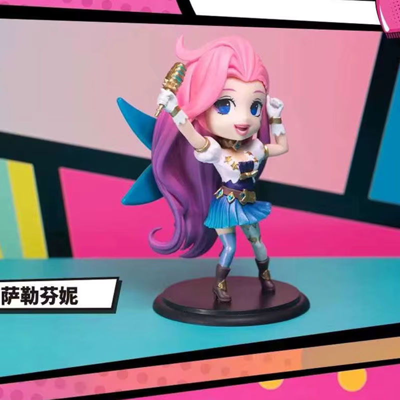 Bandai League of Legends Anime Action Figuren Q-Version Lux Kaisa Seraphine aus Kunststoff, mehrfarbig - Bild 3