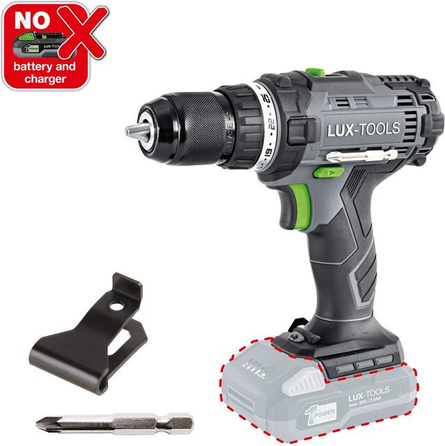 LUX-TOOLS Akku-Bohrschrauber PowerSystem A-BS-20 mit 20V Akku - Bild 1