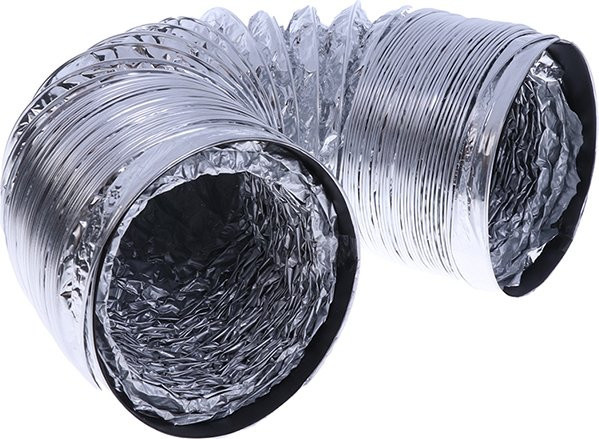 Flexibler Aluminium-Abluftkanal in Silber, Durchmesser: 10 cm, Länge: 150 cm - Bild 1