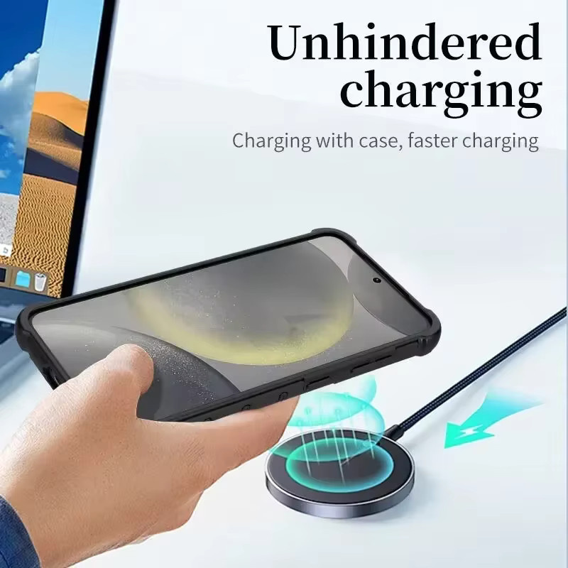Robuste Schutzhülle im Rüstungsdesign mit magnetischer Aufladung für Samsung Galaxy S26 Ultra, S25, S24 und S23 Plus in Schwarz oder Weiß - Bild 2