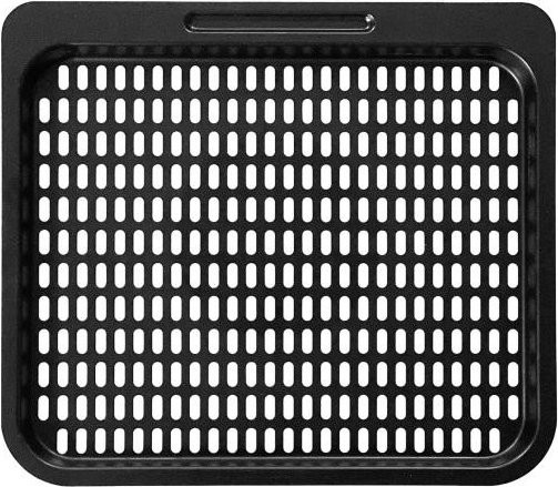 HOMEKA Mehrzweck-Luftfritteusenständer aus Karbonstahl mit herausnehmbarem Mesh-Gestell, antihaftbeschichtet, Schwarz, B/T: 26,0 x 23,0 cm - Bild 1