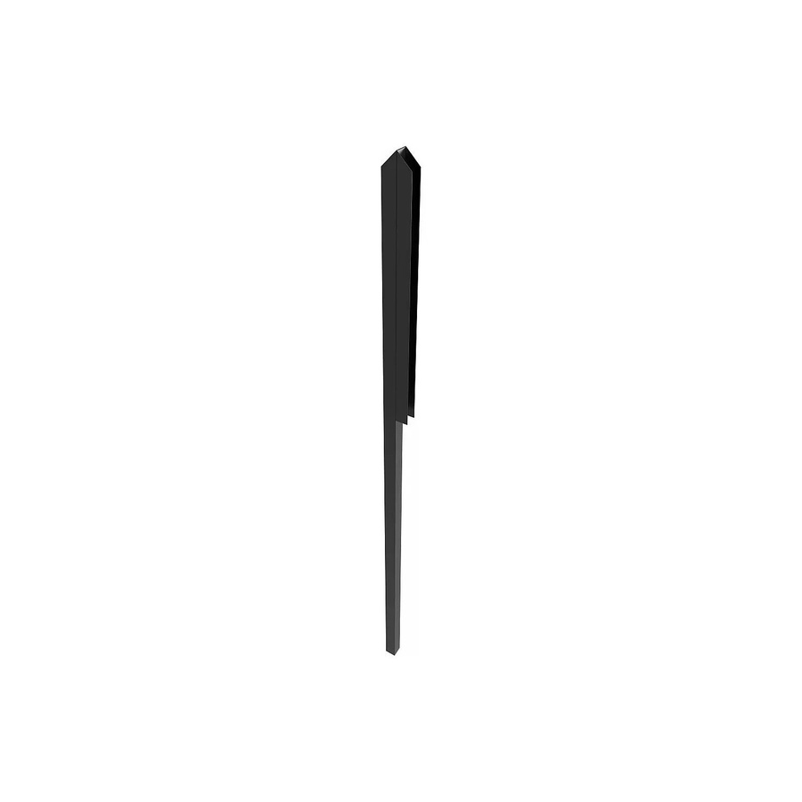 Tempa Zubehör für Glaswände aus Aluminium in Schwarz Matt, Höhe: 4,2 cm - Bild 2
