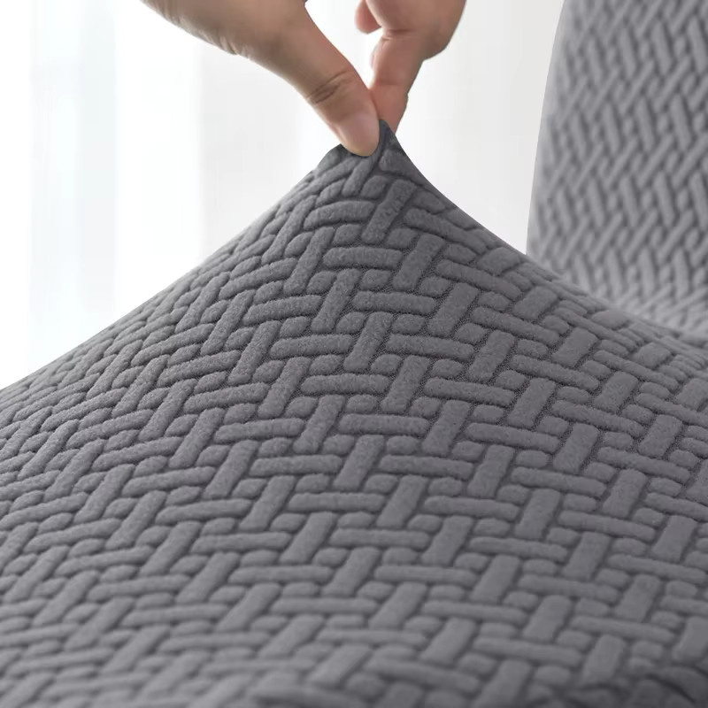 WANERQU Jacquard-Stretch-Sesselbezug für Liegestühle, elastischer und rutschfester Schonbezug in Beige oder Grau - Bild 4