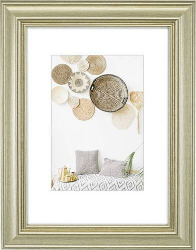 Hama Bilderwechselrahmen in Gold mit Retro-Look als Tischaufsteller oder Aufhänger, Format: 10 x 15 cm - Bild 1