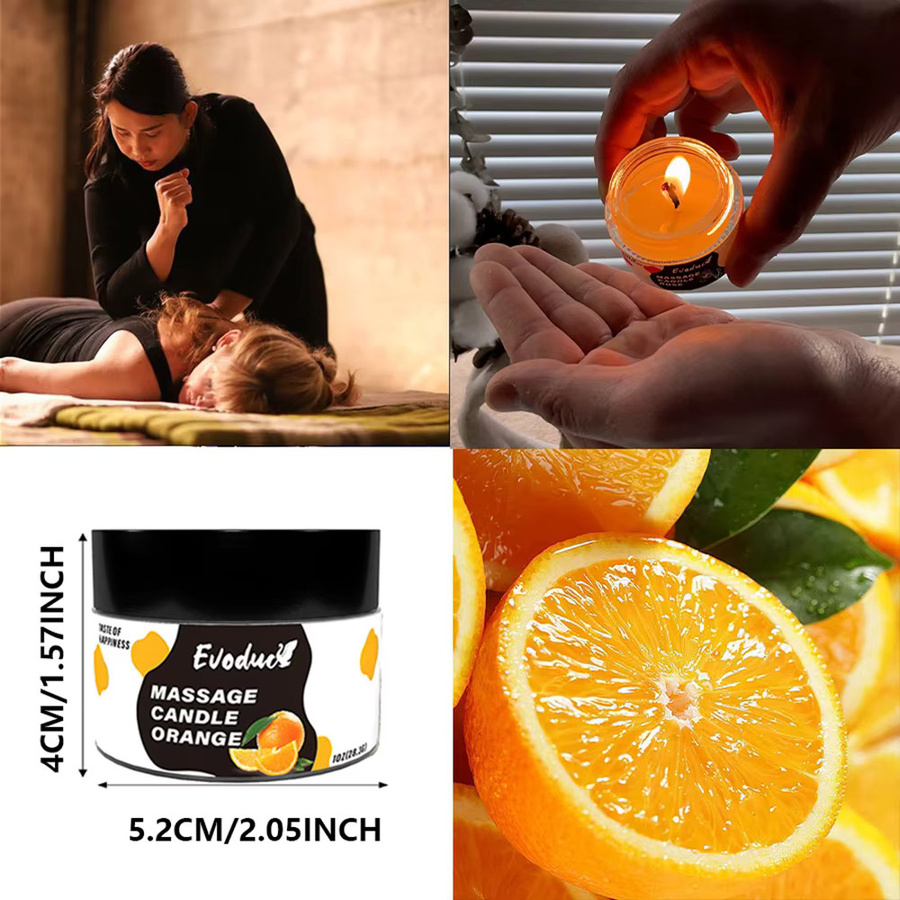 EVODUCK Massage-Öl-Kerze Süße Orange, Sojawachs, Unisex - Bild 3