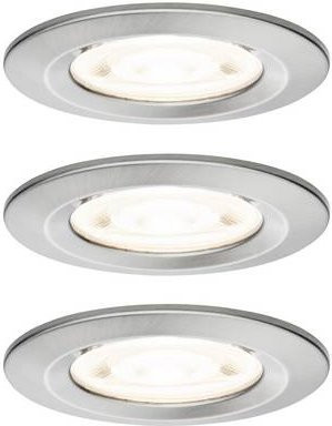 Paulmann Nova LED-Einbauleuchte GU10, Silber, Warmweiß, IP44, Rund - Bild 1
