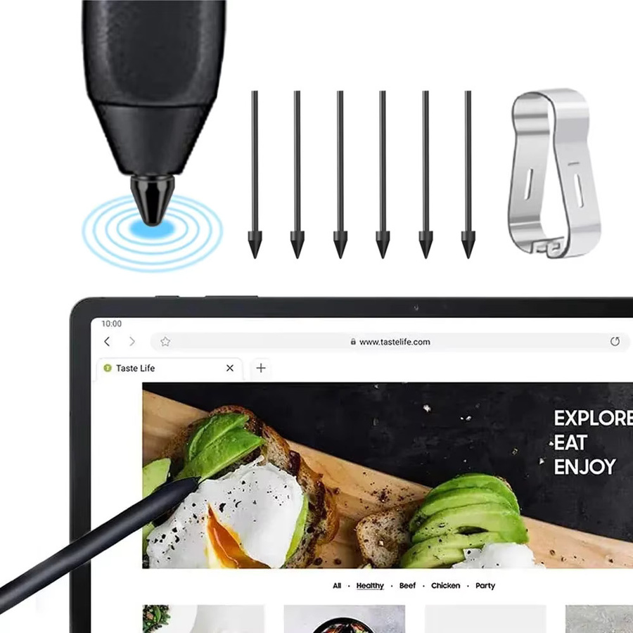 Samsung Eingabestiftspitze für Galaxy Tab S6 Lite, S7 FE, S8 Plus und S9 Ultra in Schwarz mit 4096 Druckstufen Unterstützung - Bild 2