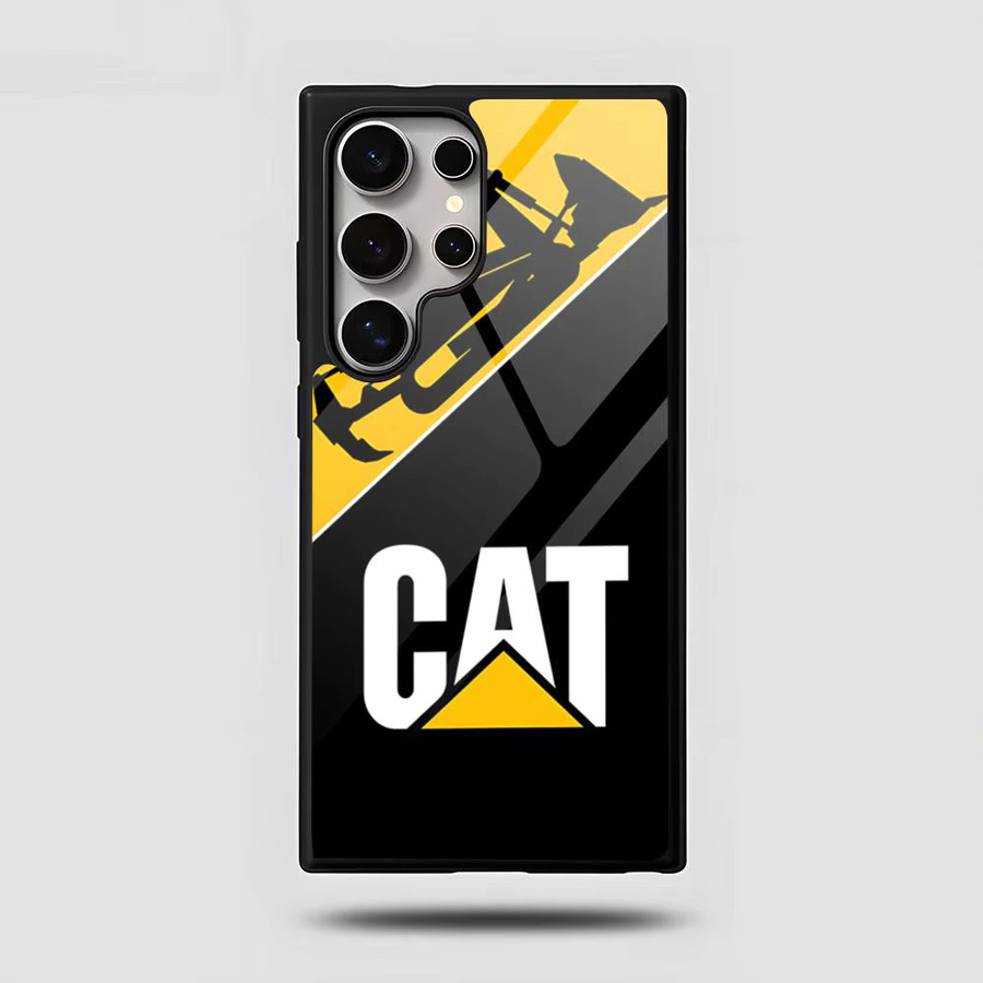 C-CaterpillarS Logo Handyhülle für Samsung Galaxy S26 S25 S24 S23 S22 S21 S20 S10 S9 S8 Ultra Note5 Lite in Schwarz aus PC und TPU - Bild 2