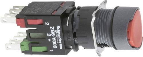 Schneider Electric XB6AA42B Drucktaster rot, tastend, IP65, B/T/H: 1,8 x 1,8 x 5,7 cm - Bild 1