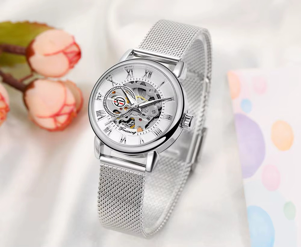 FORSINING Armbanduhr Automatik, Edelstahl, Roségold, Damen - Bild 2