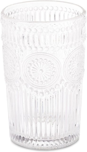 Relaxdays Wassergläser 4er Set aus Glas, transparent, spülmaschinenfest, 400 ml - Bild 1