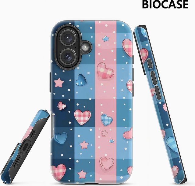 Sweet Hearts Handyhülle für iPhone 17 16 15 14 13 12 11 Pro Max Plus mit doppelschichtiger Rückseite in Multicolour - Bild 1
