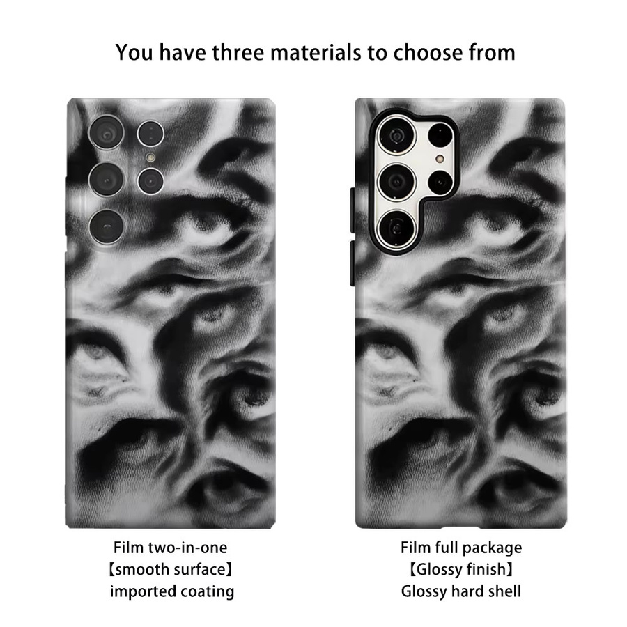 Stoßfeste Doppelschicht Handyhülle mit surrealem Augen-Design für Samsung Galaxy S25 Ultra, S24 und S23 Ultra Plus in Multicolour - Bild 2