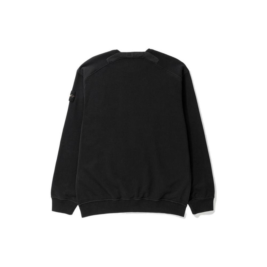 Stone Island Sweatshirt, Locker geschnitten, Rundhalsausschnitt, Schwarz, Herren - Bild 3