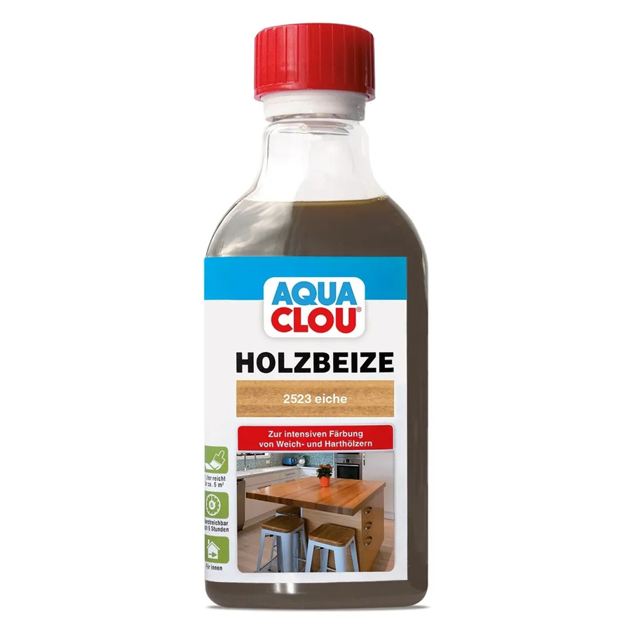 Clou Aqua Clou Holzbeize Eiche Braun 250 ml - Bild 2