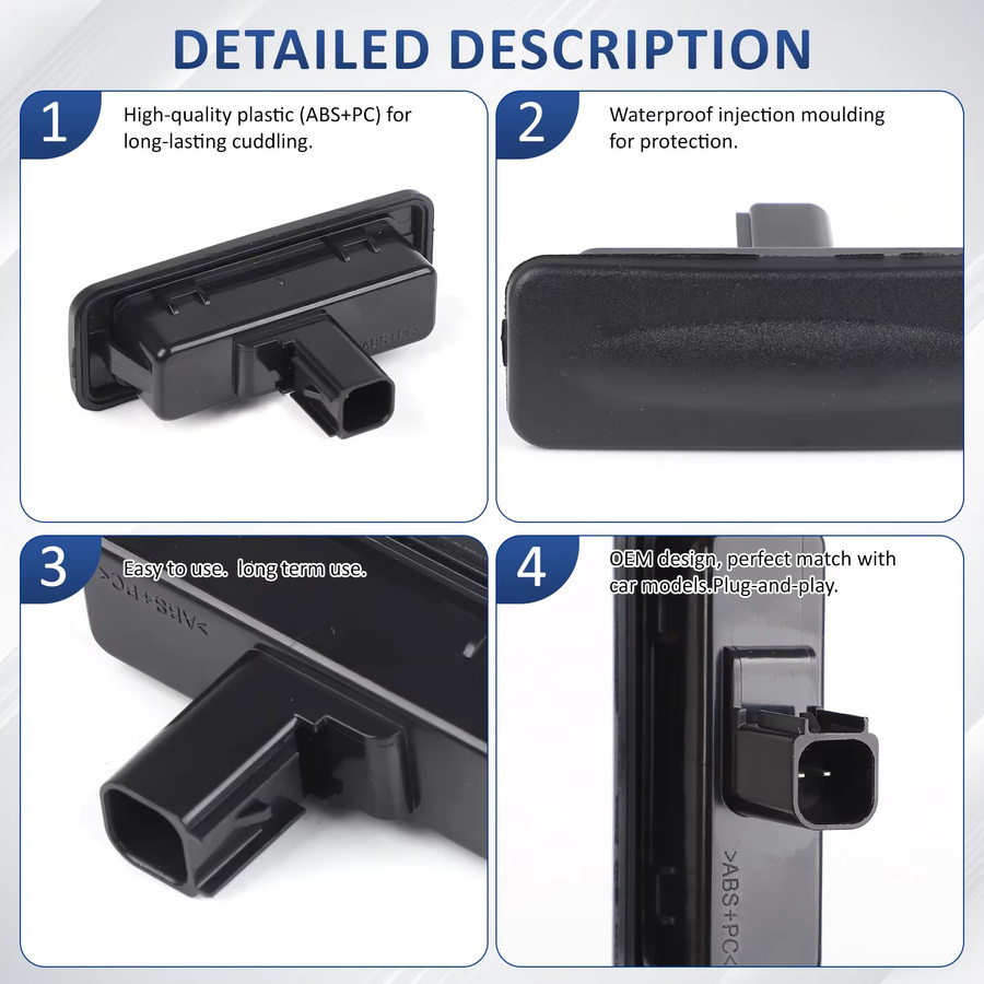 CNSPEED Heckklappenöffner für Hyundai Elantra GT, Kia Ceed und Hyundai i30, Schwarz, Teilenummer 81260-A5000 - Bild 4