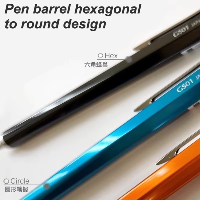 OHTO GS01 Kugelschreiber mit schwarzer Tinte und 0,7 mm Mine aus Metall - Bild 3