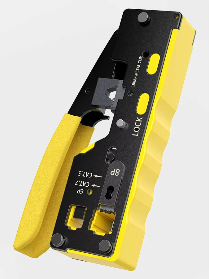 Ampcom Netzwerk Crimper AM-718 für RJ45 Cat8/7/6a/6/5e und RJ11/12 in Schwarz - Bild 7