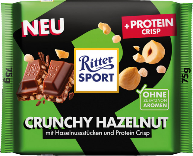 Ritter Sport Protein Crisp Crunchy Hazelnut Schokoladentafel 75 g - Bild 1