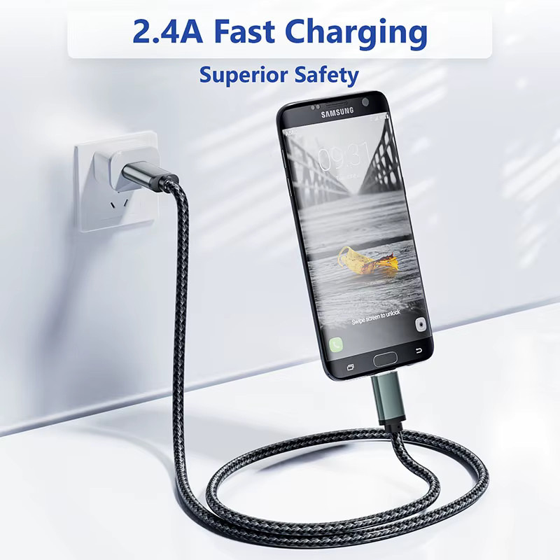 USB-C auf Micro-USB OTG Daten- und Ladekabel in Schwarz - Bild 5