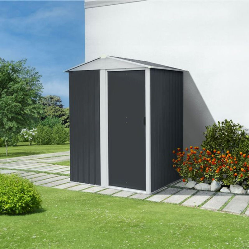 Home Deluxe Geräteschuppen BOHIO aus Metall in Anthrazit Modern - Bild 1