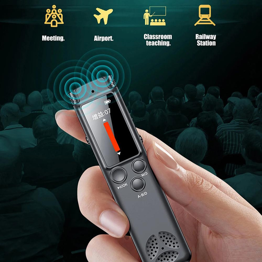 Honor Electronics Digitaler Sprachrekorder mit Vollfarb-TFT-Bildschirm und Songwiedergabe, 32GB, Schwarz - Bild 6
