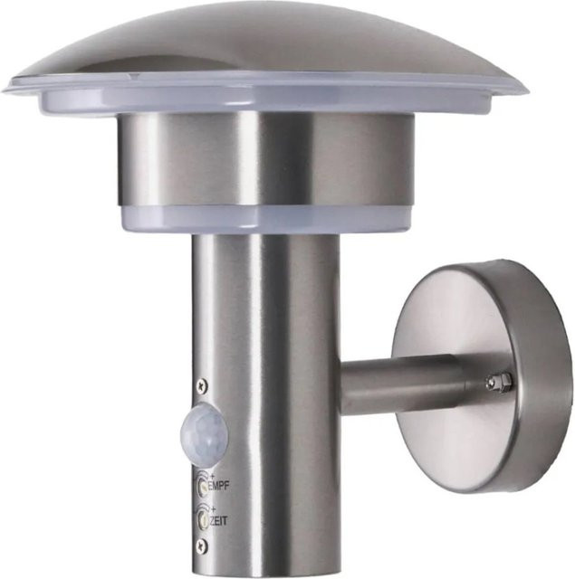 Lindby LED Außenwandleuchte Lillie in Alu-Grau und Edelstahl mit Bewegungsmelder und IP44 Schutz - Bild 1