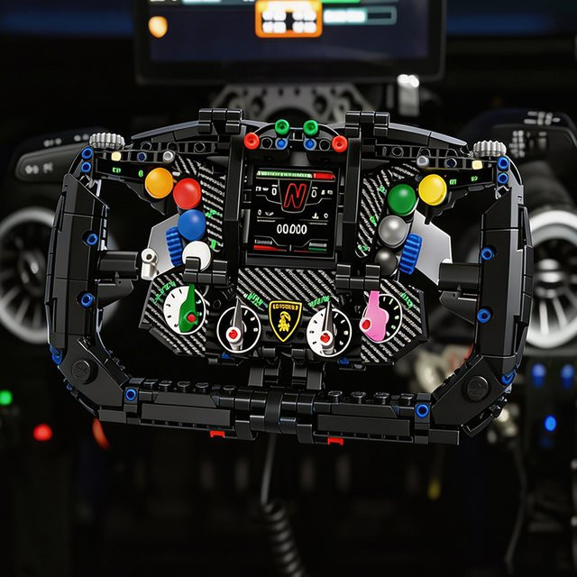 MENBIS Simulations-Lenkrad Formel-Rennfahrzeug, Bausteine, 867 Teile - Bild 1