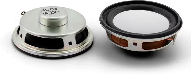 2er-Set Mini Lautsprecher 3 Watt 4 Ohm in Silber, Durchmesser: 5 cm, für Arduino Kit - Bild 1