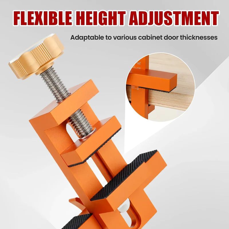 LTOOLS 2-in-1 Schnellpositionierungswerkzeug für die Schranktür-Montage und Türplatten-Installation in Orange - Bild 4