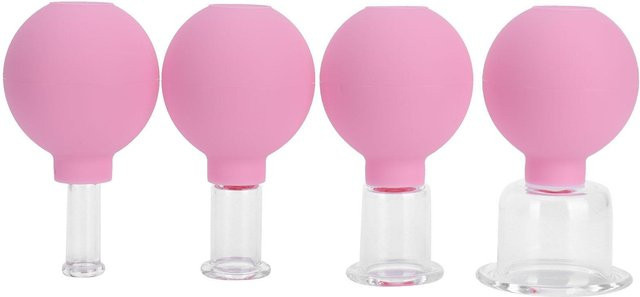 GoolRC Silikon Schröpfbecher Anti-Cellulite Massage, 4 Stück, White, Unisex - Bild 1