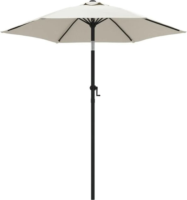 vidaXL Sonnenschirm aus Aluminium und Polyester in Sandweiß, B: 200 cm, T: 224 cm - Bild 1
