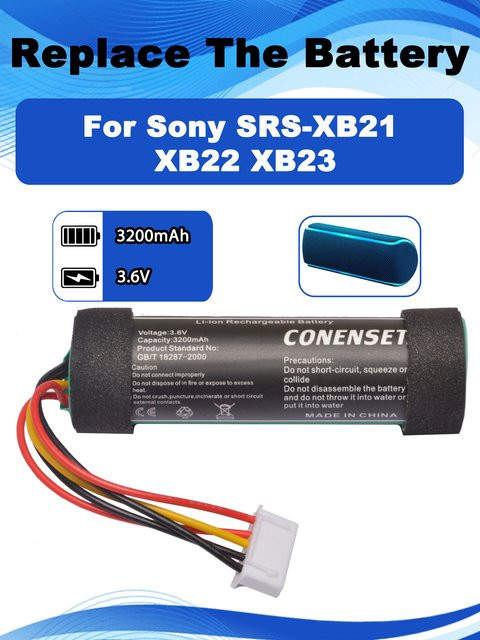 Sony Ersatz-Akku 3,6 V 3200 mAh für Bluetooth-Lautsprecher SRS-XB21 SRS-XB23 SRS-XB22 ST-05 ST-05S ID1056 - Bild 1