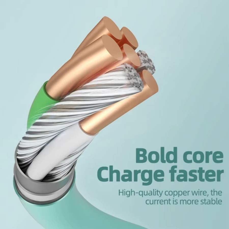 STONEGO Flüssigsilikon-USB-Ladekabel für Micro-USB und USB-C in Grün - Bild 3
