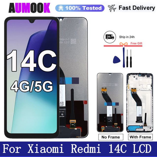 Xiaomi Redmi 14C LCD Display mit IPS Touch Screen Digitizer in Schwarz für 4G und 5G Modelle - Bild 1