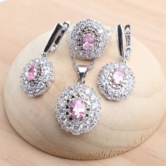 Schmuck-Set 925 Silber, Zirkonia, Damen - Bild 1