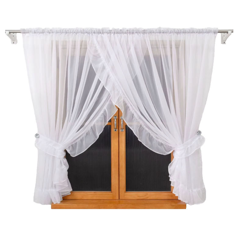 FLYINGCURTAINS Lichtfilter-Fenstervorhang mit Rüschenbesatz und Stangeneinschub, Weiß, Breite: 150 cm, Höhe: 150 cm - Bild 7